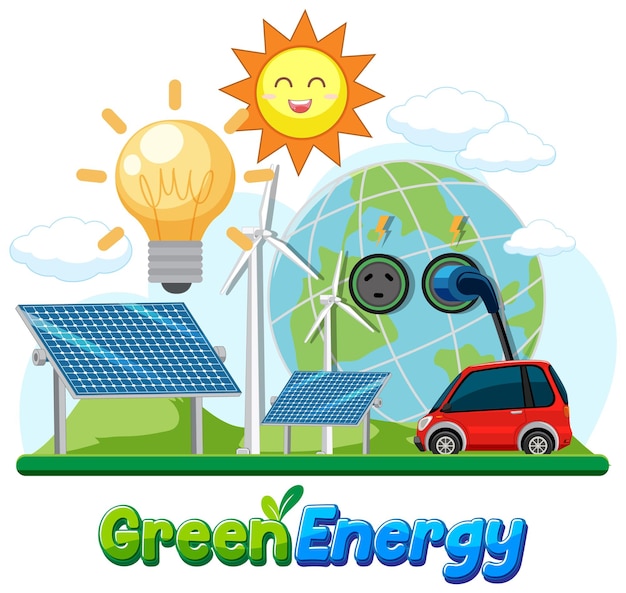 Gratis vector groene energie vectorconcept