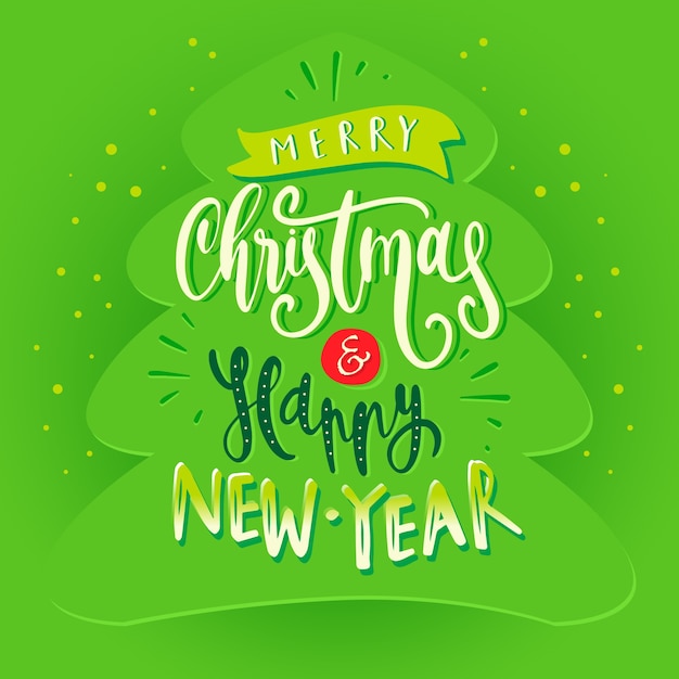 Groene kerst belettering