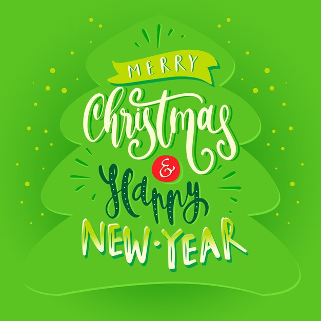 Groene Kerst belettering