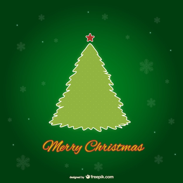 Gratis vector groene kerstboom