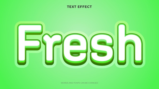 Groene kleur 3D-teksteffectsjabloon