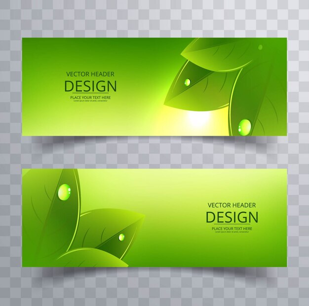 Groene natuur banners
