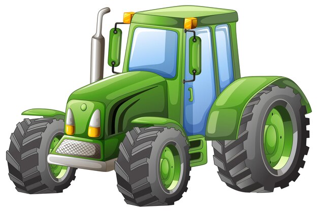 Groene tractor met grote wielen