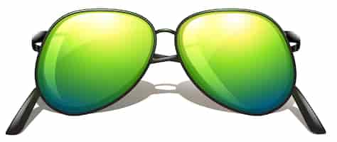 Gratis vector groene zonnebril