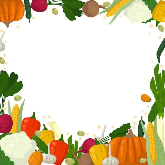 Gratis vector groenten en fruit achtergrond