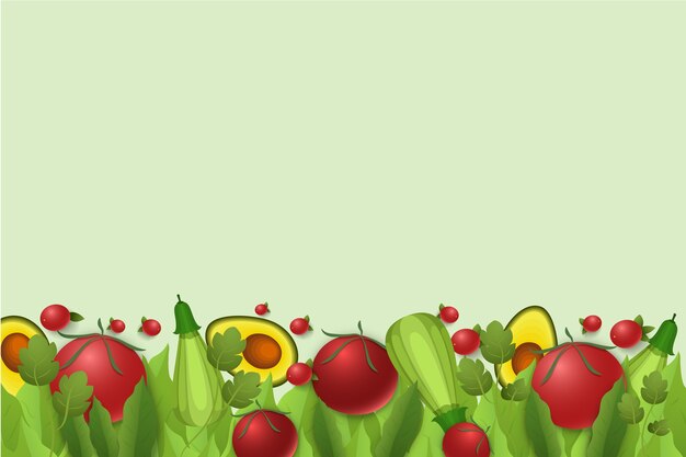 Gratis vector groenten en fruit collectie