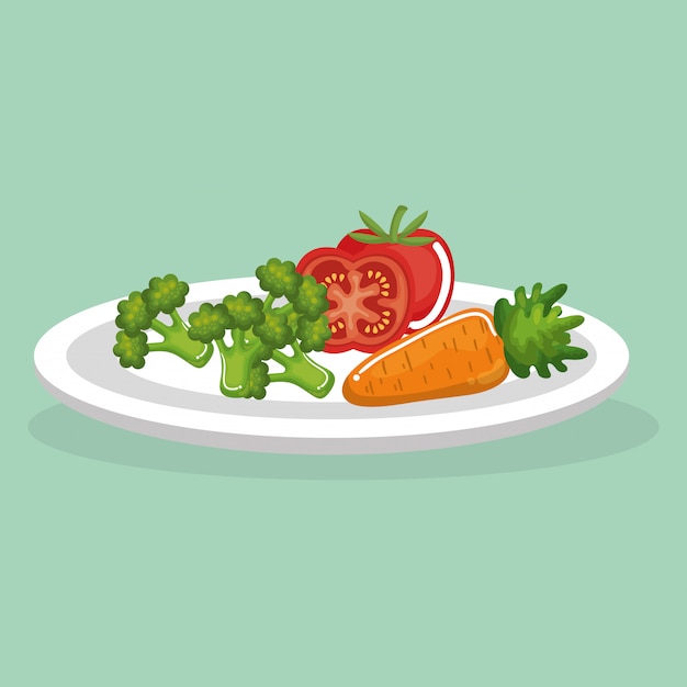 Gratis vector groenten heerlijk eten ontbijt