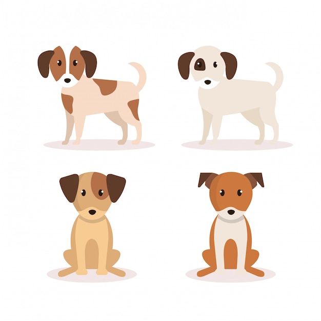 Gratis vector groep honden pictogrammen