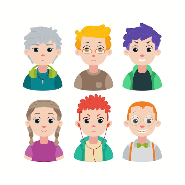 Gratis vector groep jongeren diversiteit