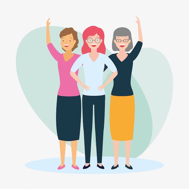 Gratis vector groep vrouwen