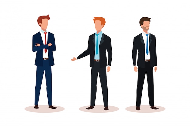 Groep zakenlieden avatar karakter