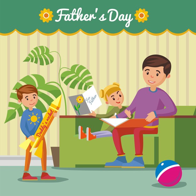 Groet Happy Fathers Day Concept