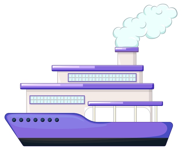 Gratis vector groot schip in paarse kleur