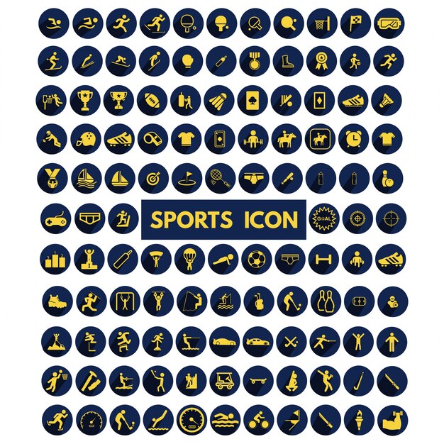 Grote collectie sport pictogrammen instellen