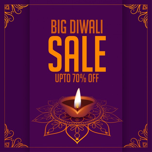Grote de verkoop purpere decoratieve achtergrond van het diwalifestival