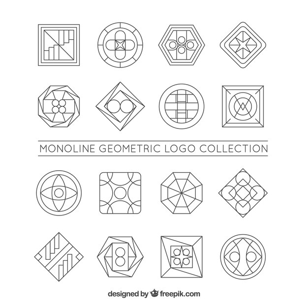Grote monoline logo collectie