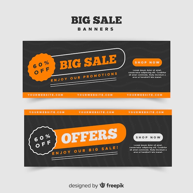 Gratis vector grote verkoopbanners