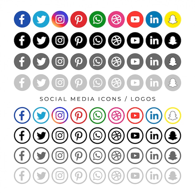 Grote verzameling van social media logo