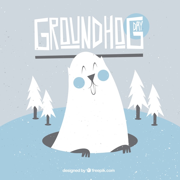 Gratis vector groundhog day