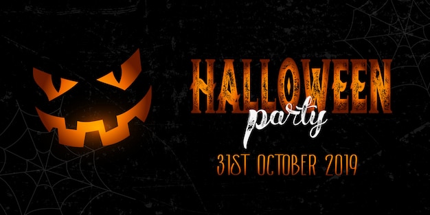 Grunge halloween banner