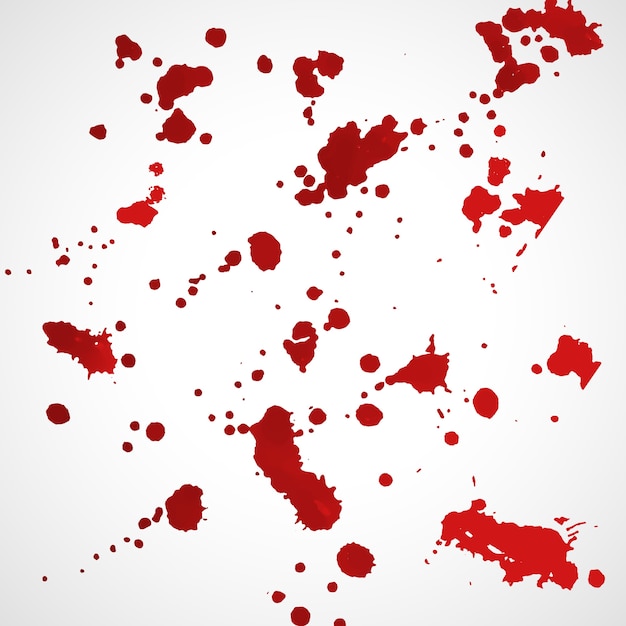 Gratis vector grunge rode inkt splatter textuur set