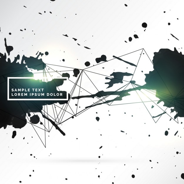 Gratis Vector grunge-stijl zwarte inkt splatter achtergrond ontwerp