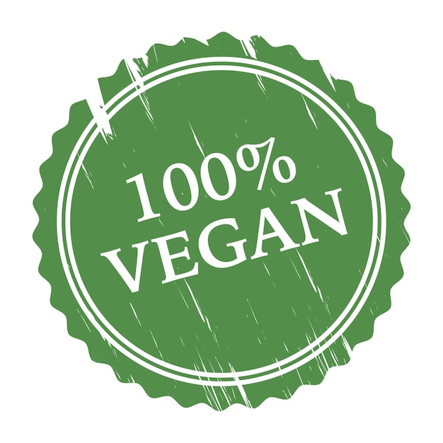 Gratis vector grunge vegan seal stamp rubber kijk groen