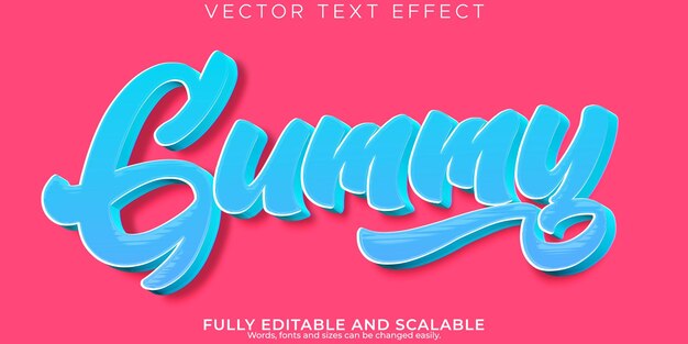 Gummy candy teksteffect bewerkbare tekststijl suiker en gelei