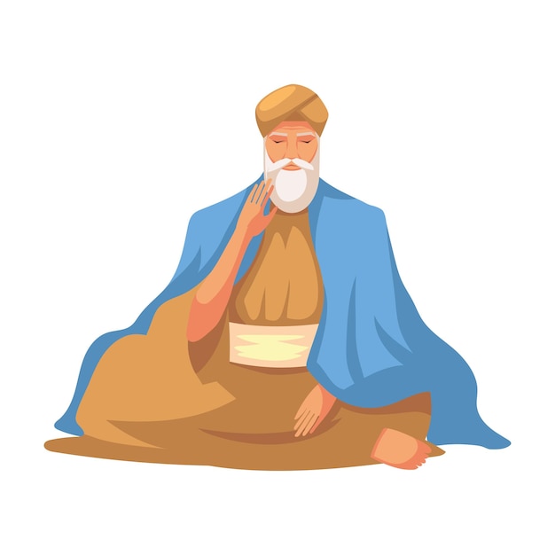 Gratis vector guru nanak jayanti sikh illustratie