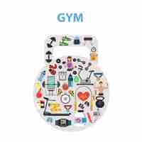 Gratis vector gym concept flat