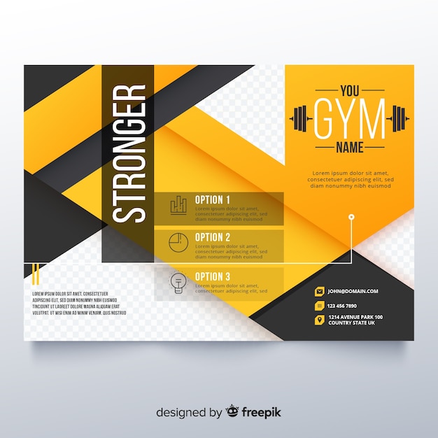 Gym driebladige brochure