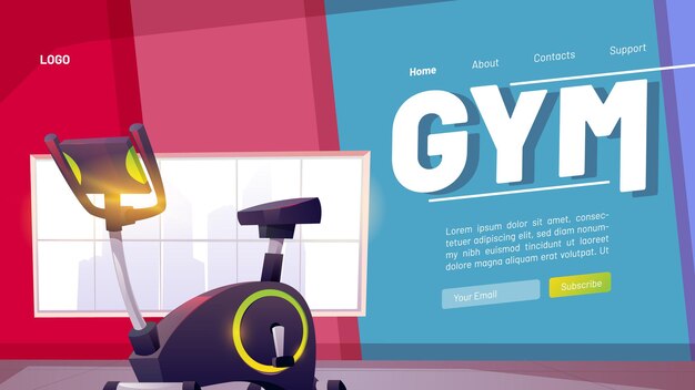 Gym fitnessclub en online training banner