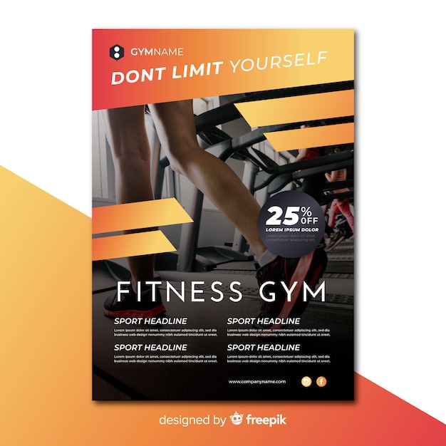 Gratis vector gym-flyer