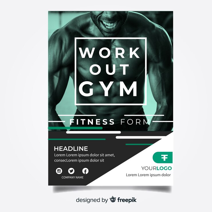 Gratis Vector gym folder sjabloon