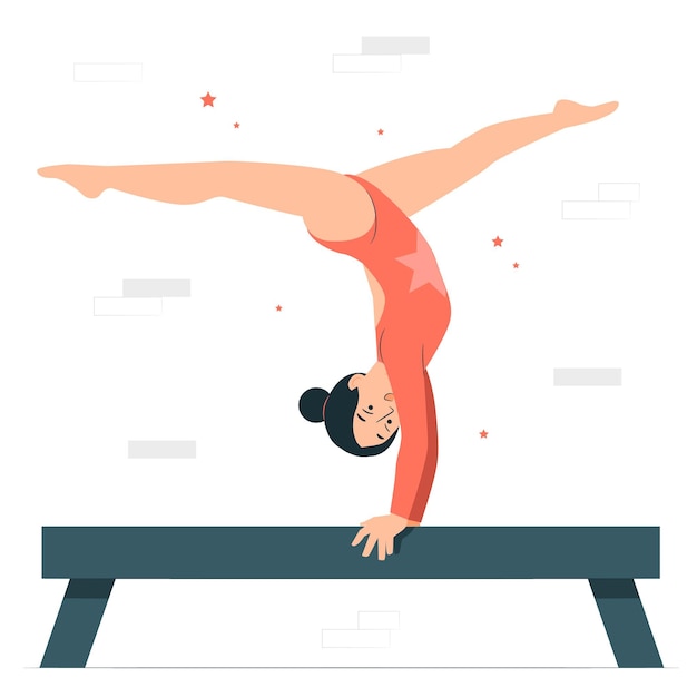 Gymnastiek concept illustratie