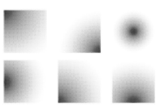 Halftone gradiënt vierkante vorm achtergrond