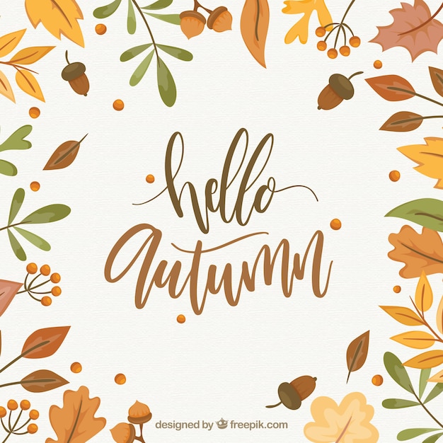 Gratis vector hallo herfst achtergrond