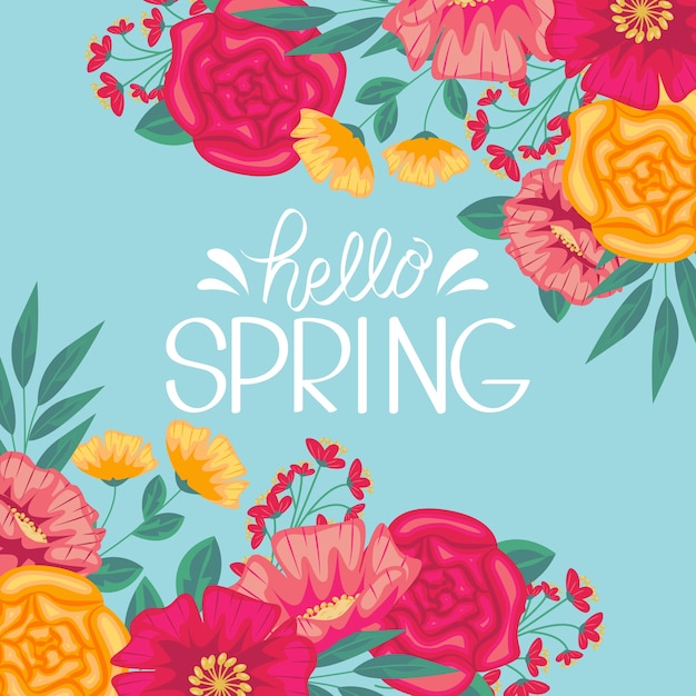 Gratis vector hallo lente artistieke belettering ontwerp