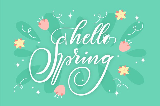 Hallo lente belettering behang