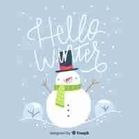 Gratis vector hallo winter achtergrond