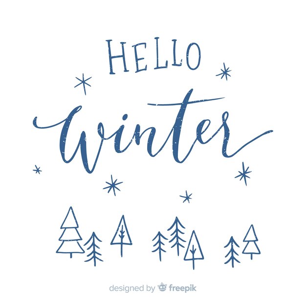 Hallo winter belettering