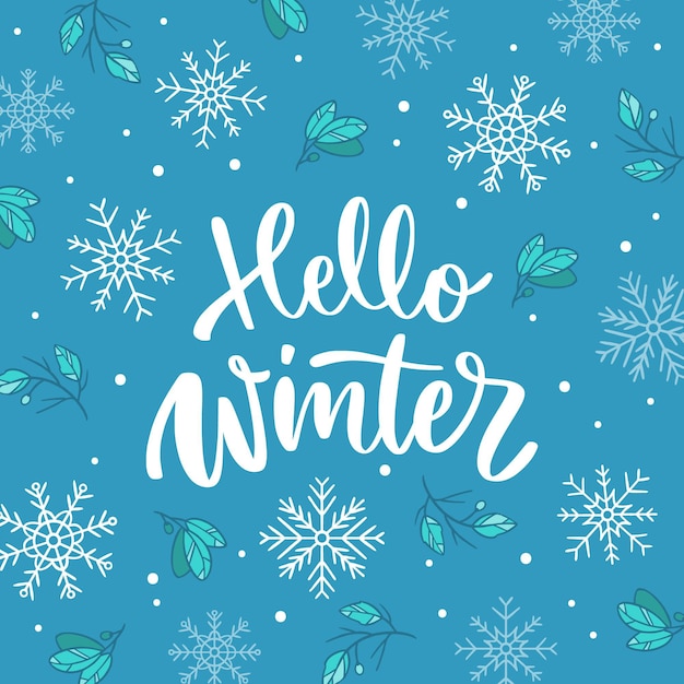 Hallo winter belettering