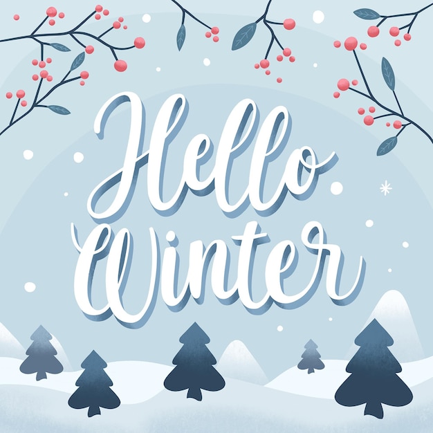 Hallo winter - belettering