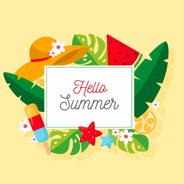 Gratis vector hallo zomer concept