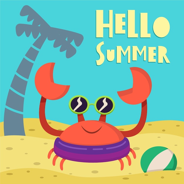 Gratis vector hallo zomer concept