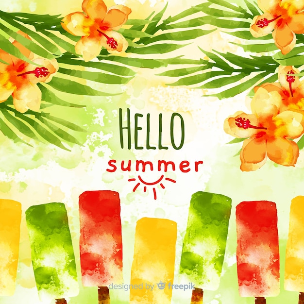 Gratis vector hallo zomer