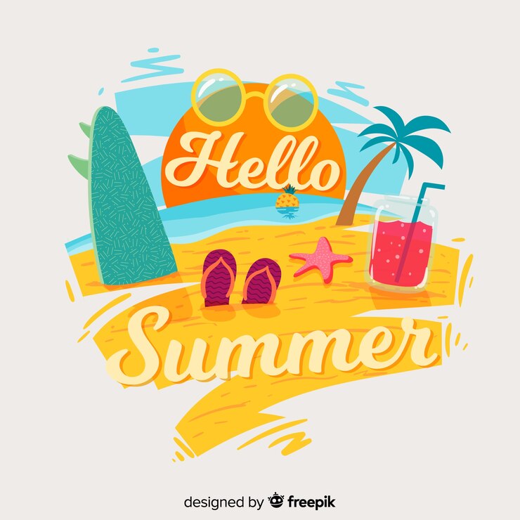 Gratis Vector hallo zomer