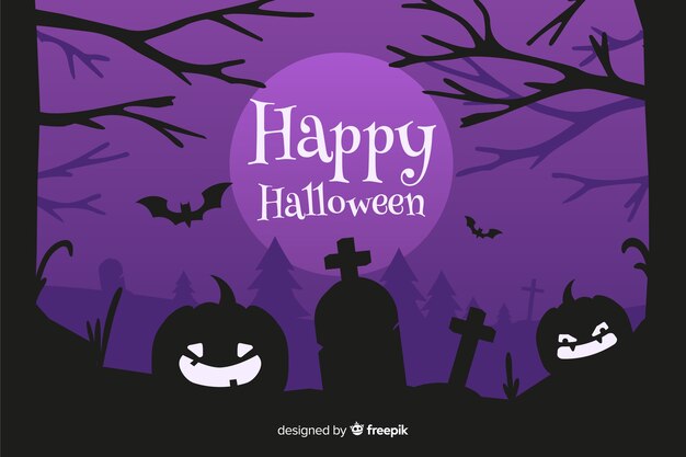 Gratis vector halloween-achtergrondhand getrokken ontwerp