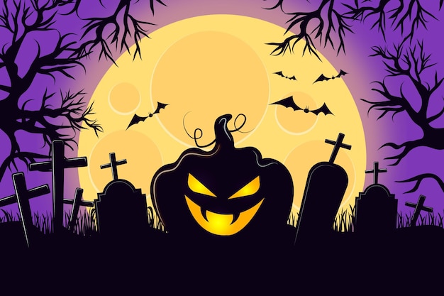 Gratis vector halloween achtergrondontwerp