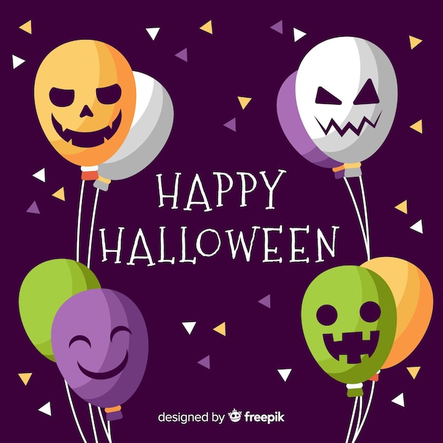 Gratis vector halloween ballonnen achtergrond